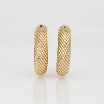 ÖRHÄNGEN, ett par, 18K guld, Italien, 1900-talets andra hälft. Total vikt ca 15,19 g.