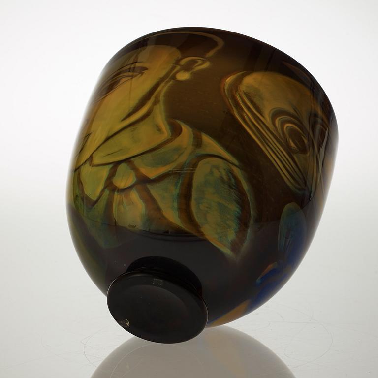 An Eva Englund graal glass vase, Muraya, 1990.