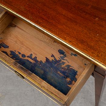 An early 19th Century late Gustavian mahogany writing desk.