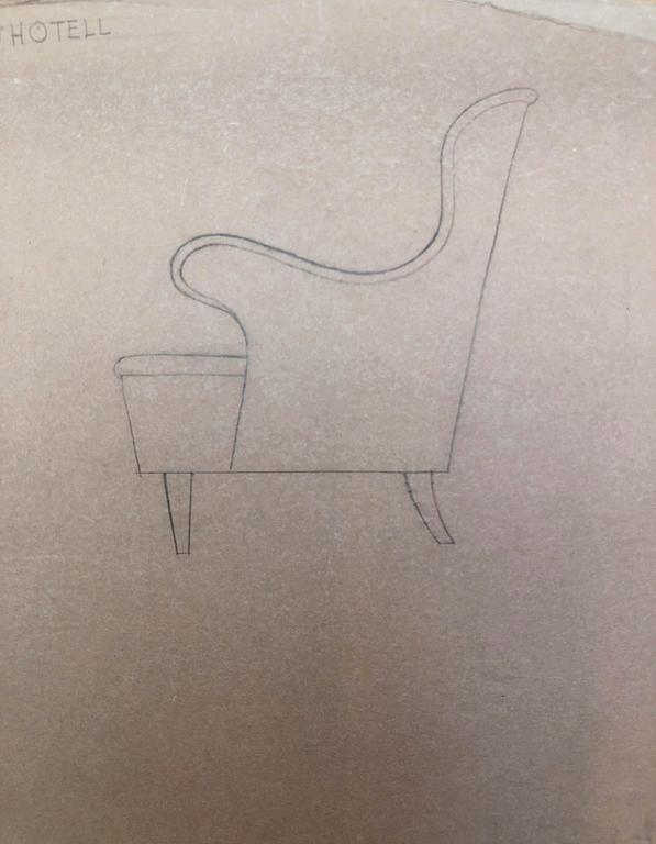 AB Elsa Gullberg, fåtölj, Swedish Modern, 1930-40-tal.
