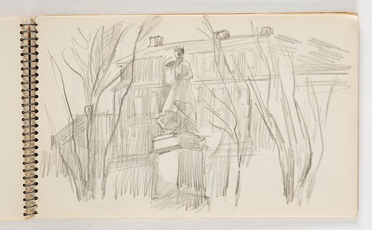 Lotte Laserstein, 10 små skissblock med teckningar.