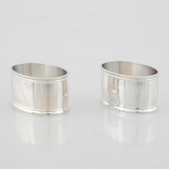 Twelve Sterling Silver Napkin Rings, Koch & Bergfeld, Germany, second half of the 20th Century.