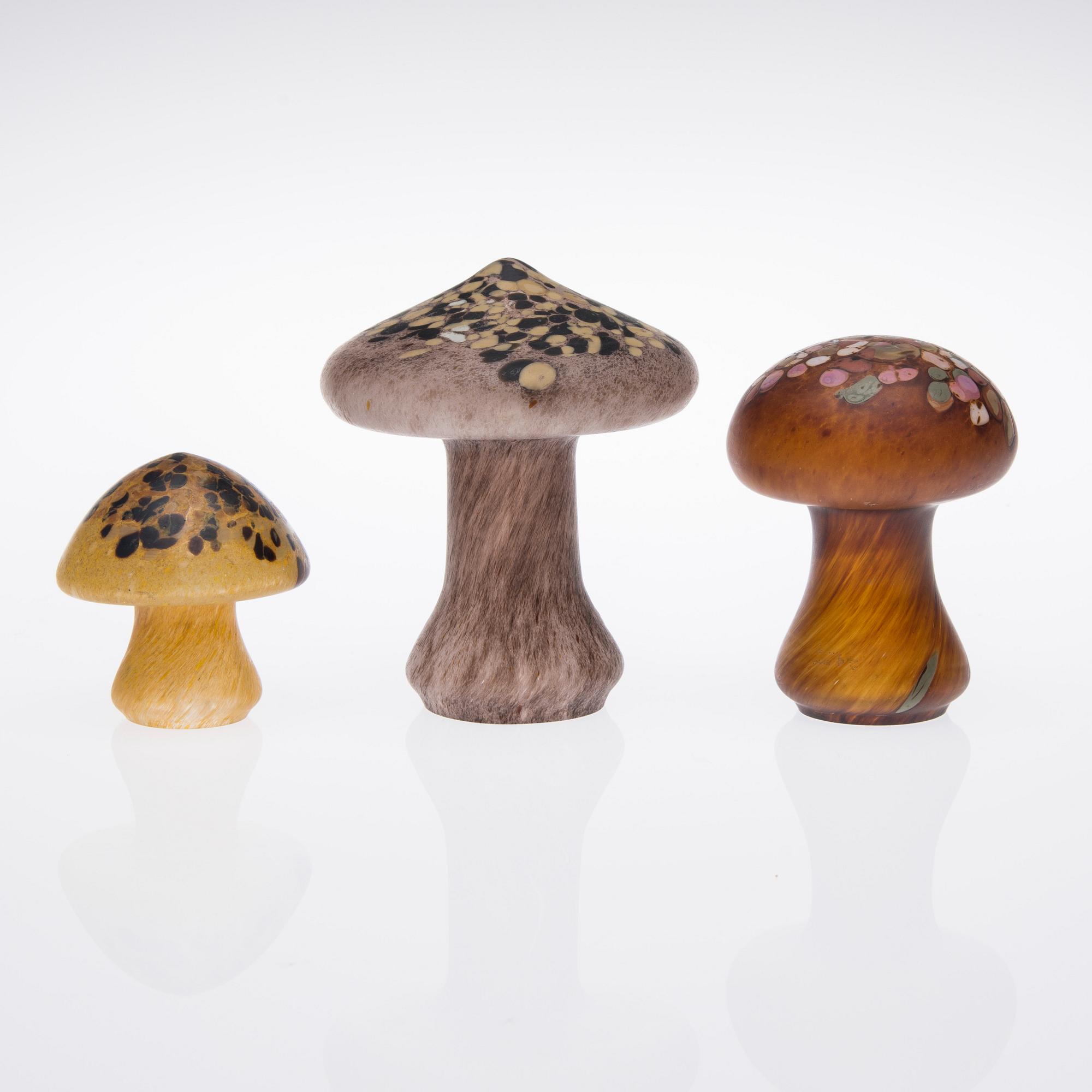 FIGURINER, 3 st, glas, Monica Backström, Kosta Boda, 1970-tal.