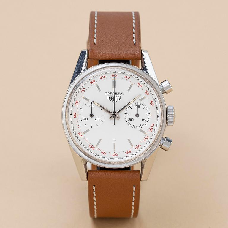 Heuer, Carrera 45, ”Red Tachymeter”, ca 1965.