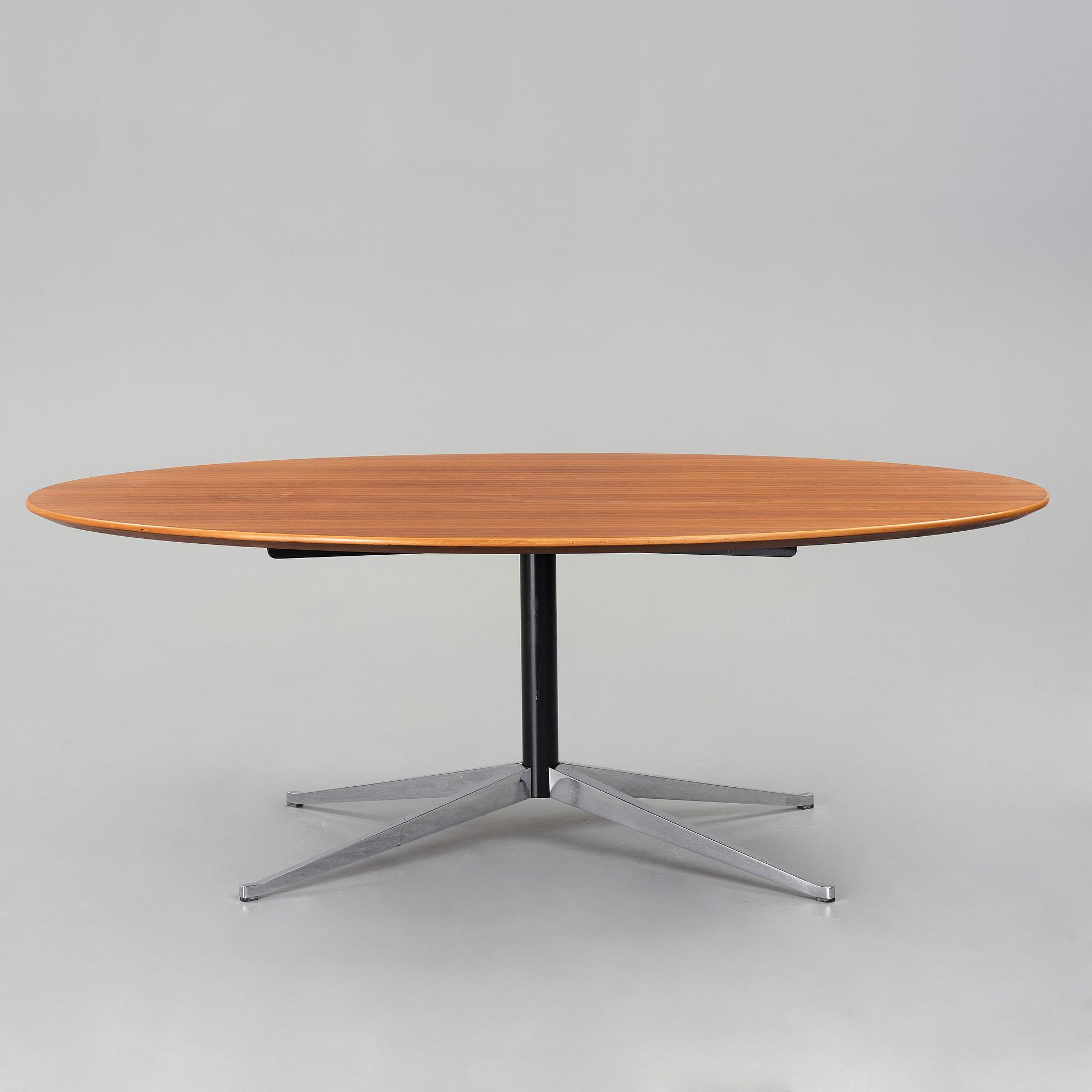 Florence Knoll, an "Oval 96" table for Knoll International, post 1961.
