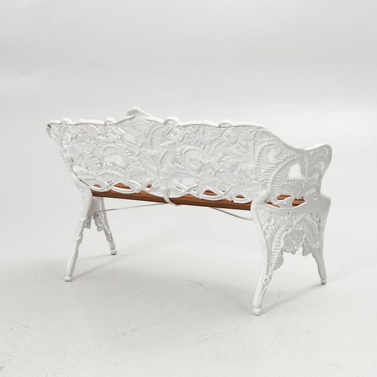 Trädgårdssoffa, Melins Metallgjuteri, Anderstorp, 1900-talets andra hälft.