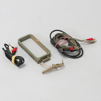 Vinylspelare, modell LT-5V, samt förstärkare och tuner, Mitsubishi, 1980-tal.