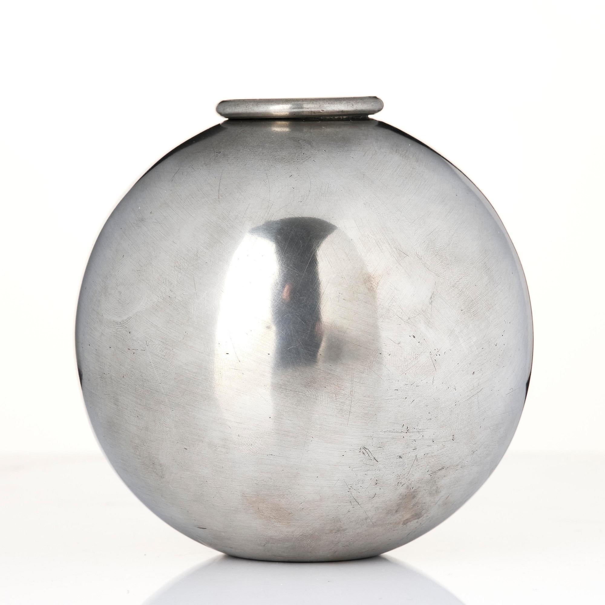 Nils Fougstedt, a pewter vase model A 1477, Firma Svenskt Tenn, Stockholm, 1932.