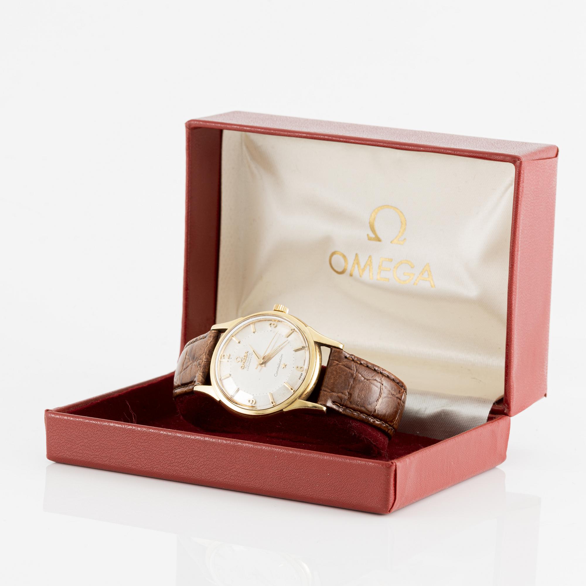 Omega, Constellation, "Pie-pan", armbandsur, 34,5 mm.