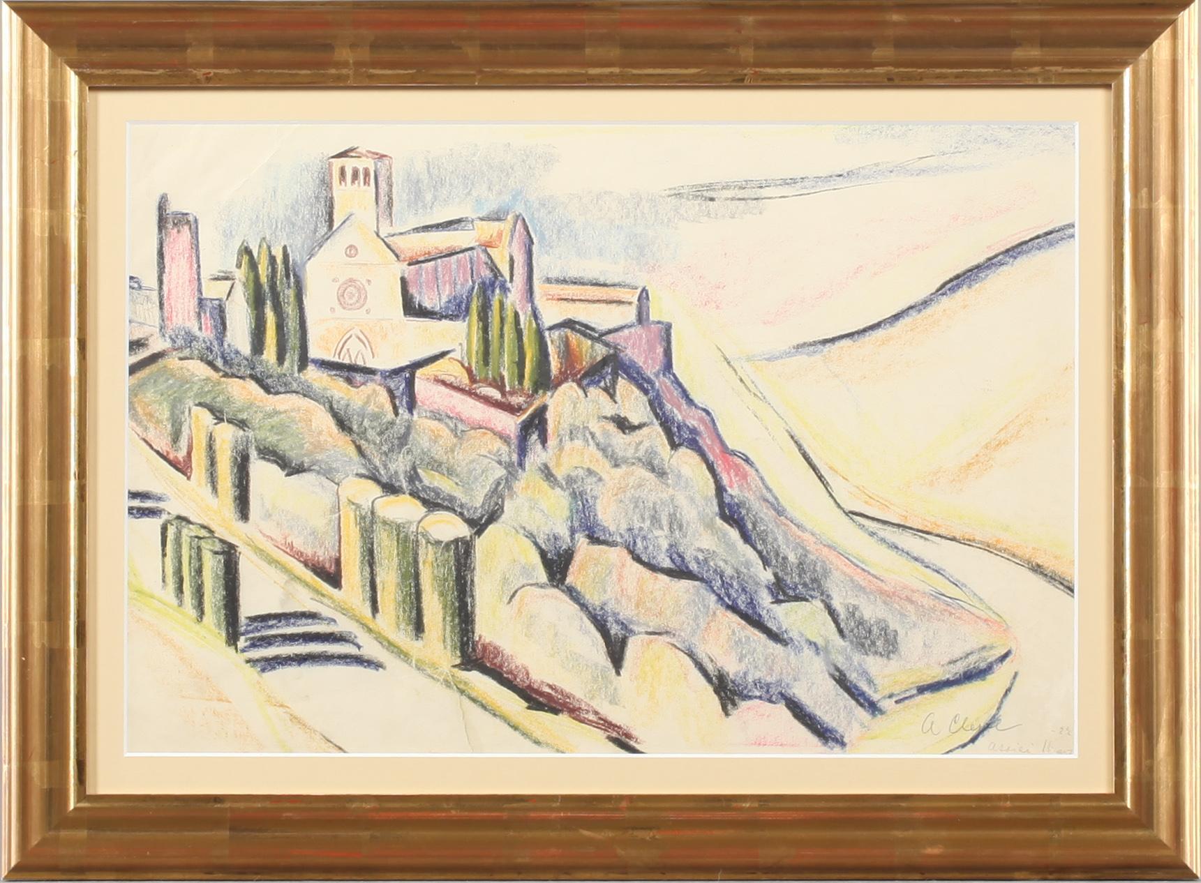 AGNES CLEVE, pastell, signerad och daterad -22.
