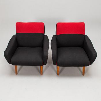 Kurt Hvitsjö, fåtöljer, ett par, modell 461, Isku 1900-talets mitt.