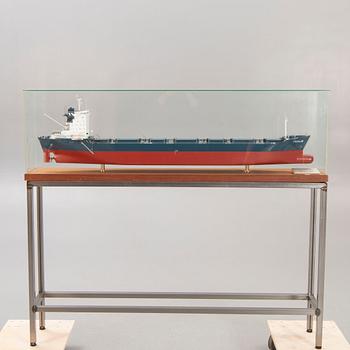 A ship model, M/S Thorvaldsen, launched 1974.