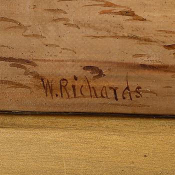 UNKNOWN ARTIST, oil on canvas, signed W Richards, 19th century.