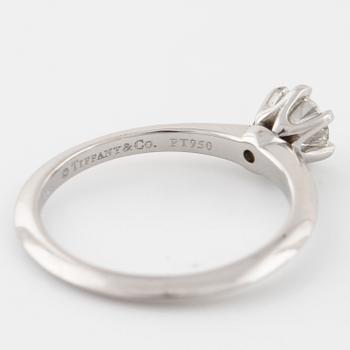 TIFFANY & CO. a 0.42 cts brilliant cut diamond ring.