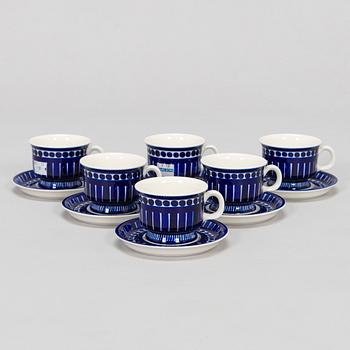 Ulla Procopé, a 58-piece 'Valencia' porcelain tableware set for Arabia, Finland.