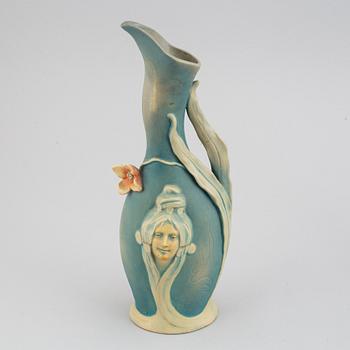 Two similar of Bernard Bloch Austrian Art Nouveau vases, circa 1900.
