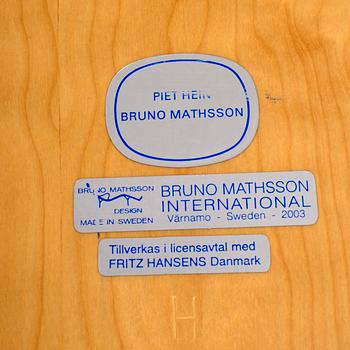 BRUNO MATHSSON AND PIET HIEN a 'Superelips' birch coffee table, 2003.