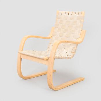 Alvar Aalto, nojatuoli malli 406 Artek 1900-luvun loppu.