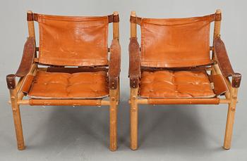 FÅTÖLJER, ett par, "Sirocco", Arne Norell, 1900-talets andra hälft.