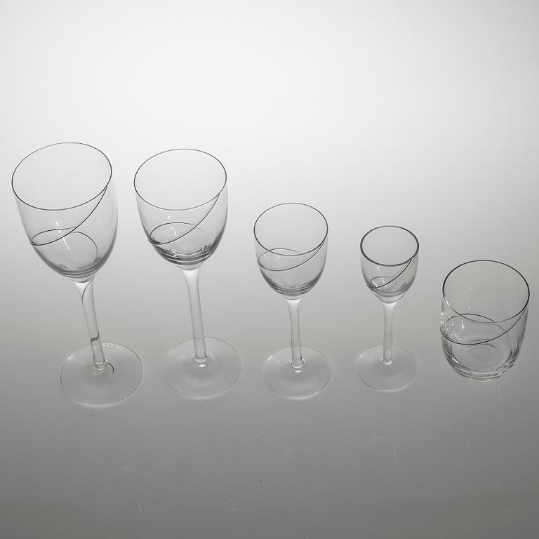 ANNA EHRNER, 60 delar, glas, "Line", Kosta Boda, 1900-talets slut.