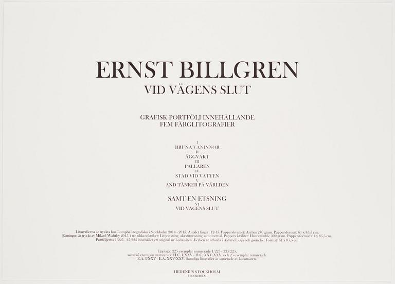 Ernst Billgren, Portfolio "Vid vägens slut".