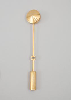 VÄGGLJUSSTAKAR, 3 st, mässing, "Pendel", Pierre Forsell, Skultuna, 1900-talets andra hälft.