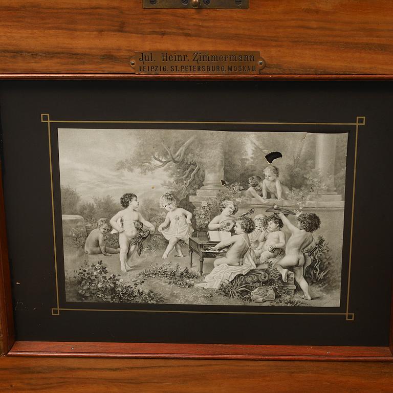 A German Symphonion music box, Jul. Heinr. Zimmermann, Leipzig, late 19th Century.