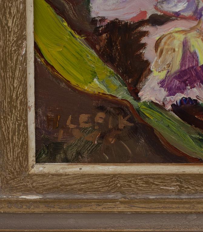 HUGO LEPIK, olja på pannå, signerad och daterad 1946.
