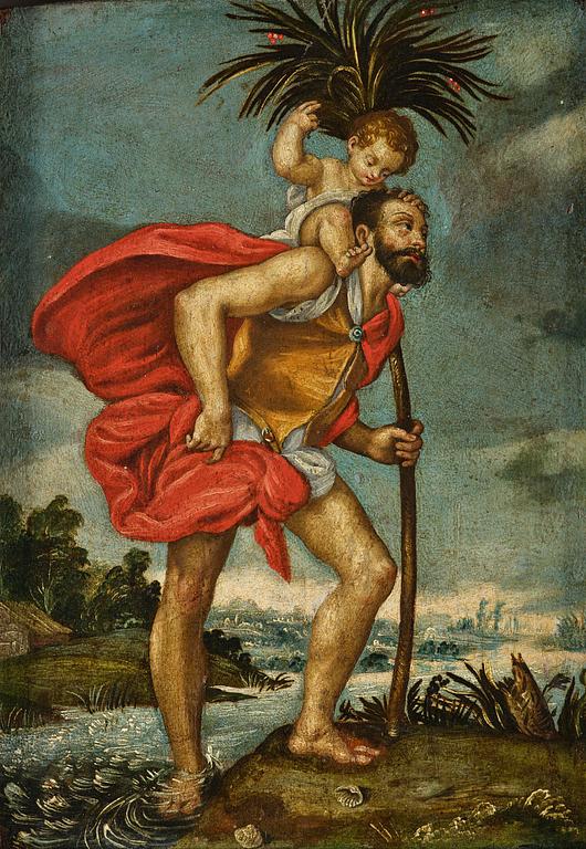 Adriaen Isenbrandt, circle of/follower of, St Christopher.