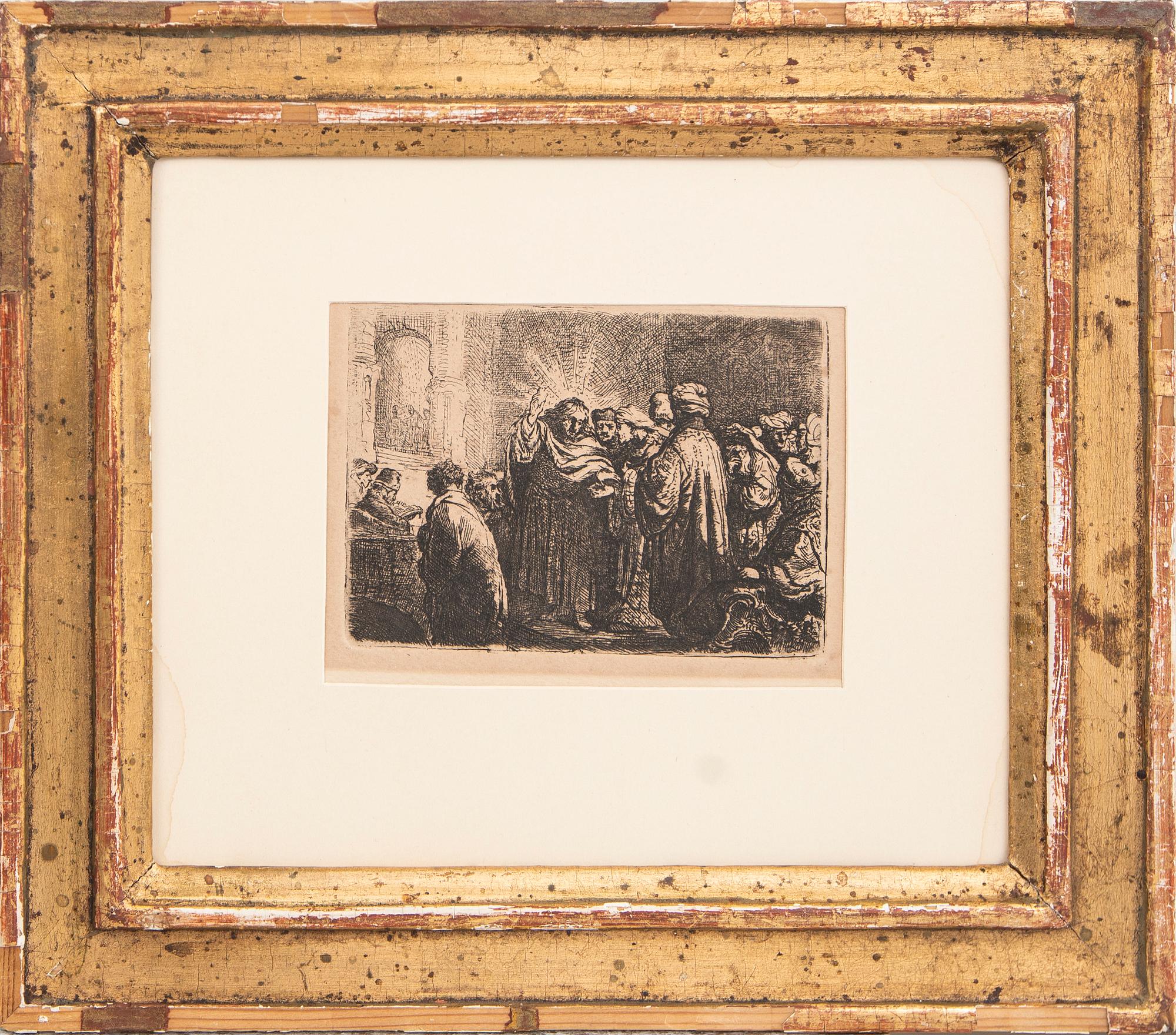 Rembrandt Harmensz van Rijn, The Tribute Money, later print.