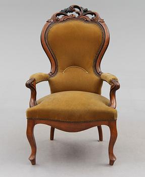 FÅTÖLJ, 1800-talets andra hälft.
