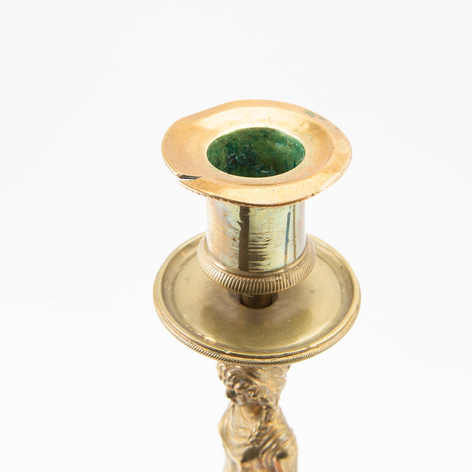 Ljusstakar, ett par, sengustaviansk-stil, 1800-tal.