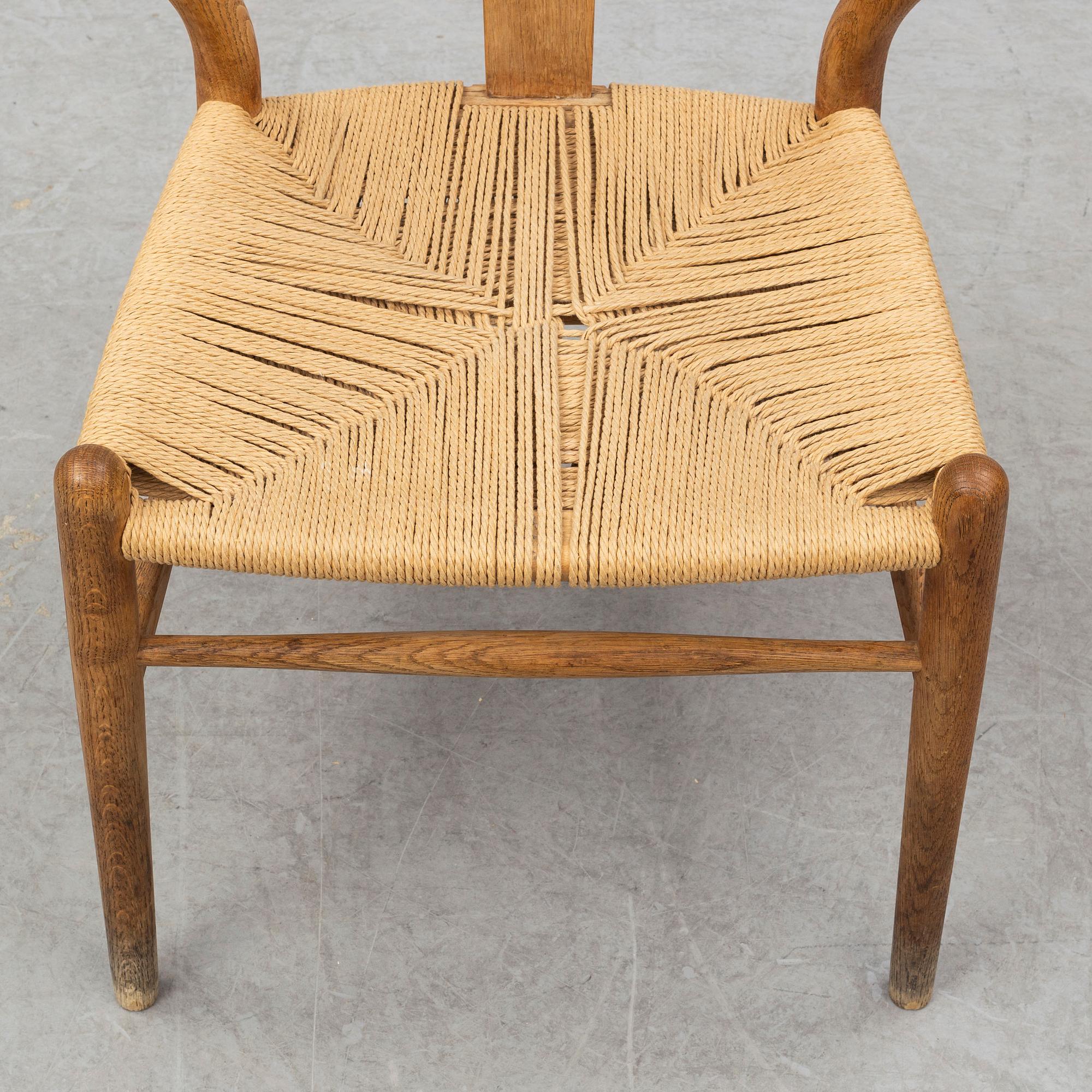 A 'Y-chair' by Hans J Wegner from Carl Hansen & Son, designed in 1950.