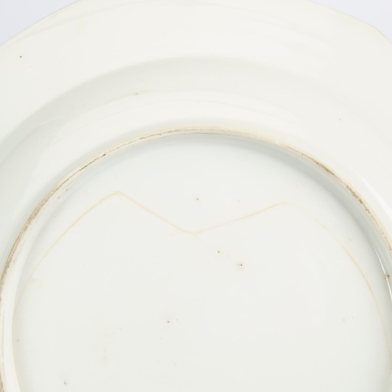 Djupa tallrikar 5 st Kina omkring 1800 porslin.