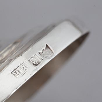 Saltkar, ett par, silver, utländska stämplar 1800-tal. Empire.