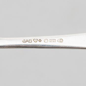 Bestickservis, 27 delar, silver, "Chippendale", GAB, Stockholm 1940.