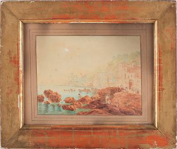 OKÄND KONSTNÄR, akvarell, bär otydl sign. Dat 1859.