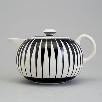 EUGEN TROST, tekanna, flintgods, "Zebra", Gefle, 1955-1967.