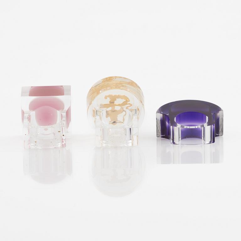 Siv Lagerström, three rings, acrylic plastic, 1970s.