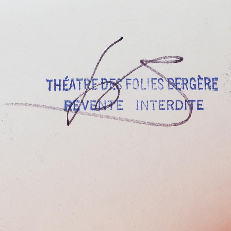 ERTÈ, poster, "Folies Bergere", ca 1980.