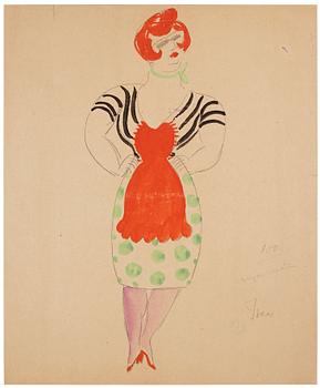 686. Isaac Grünewald, Costume sketch.