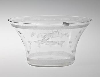 SKÅL. Glas. Troligen Orrefors, 1920-tal.