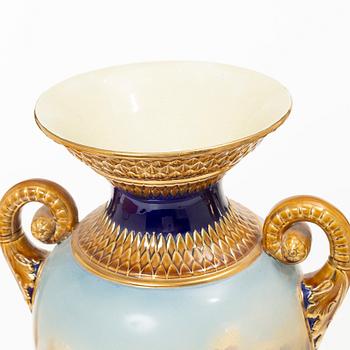 A creamware decorative urn, Rörstrand, Sweden, 1980-1920.