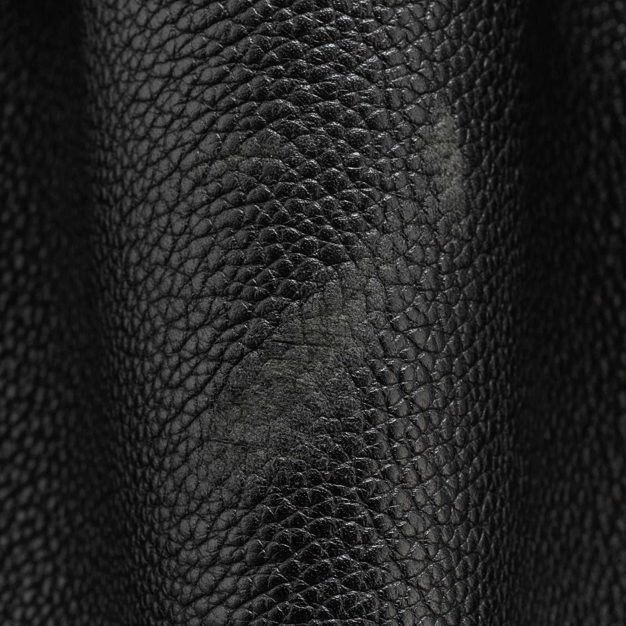 CÉLINE, a black calf leather 'Cabas Phantom' tote bag.