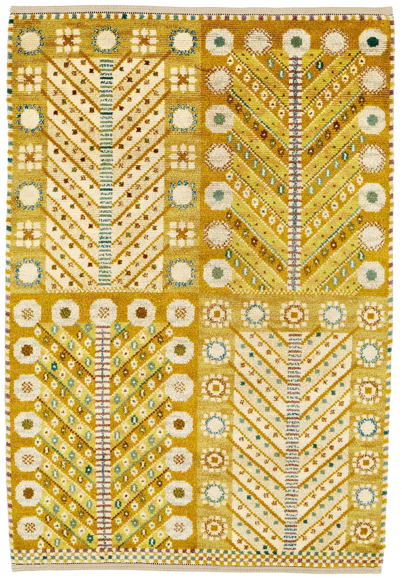 Marianne Richter, MATTA, "Gula trädet", flossa, ca 199,5 x 135 cm, signerad AB MMF MR.