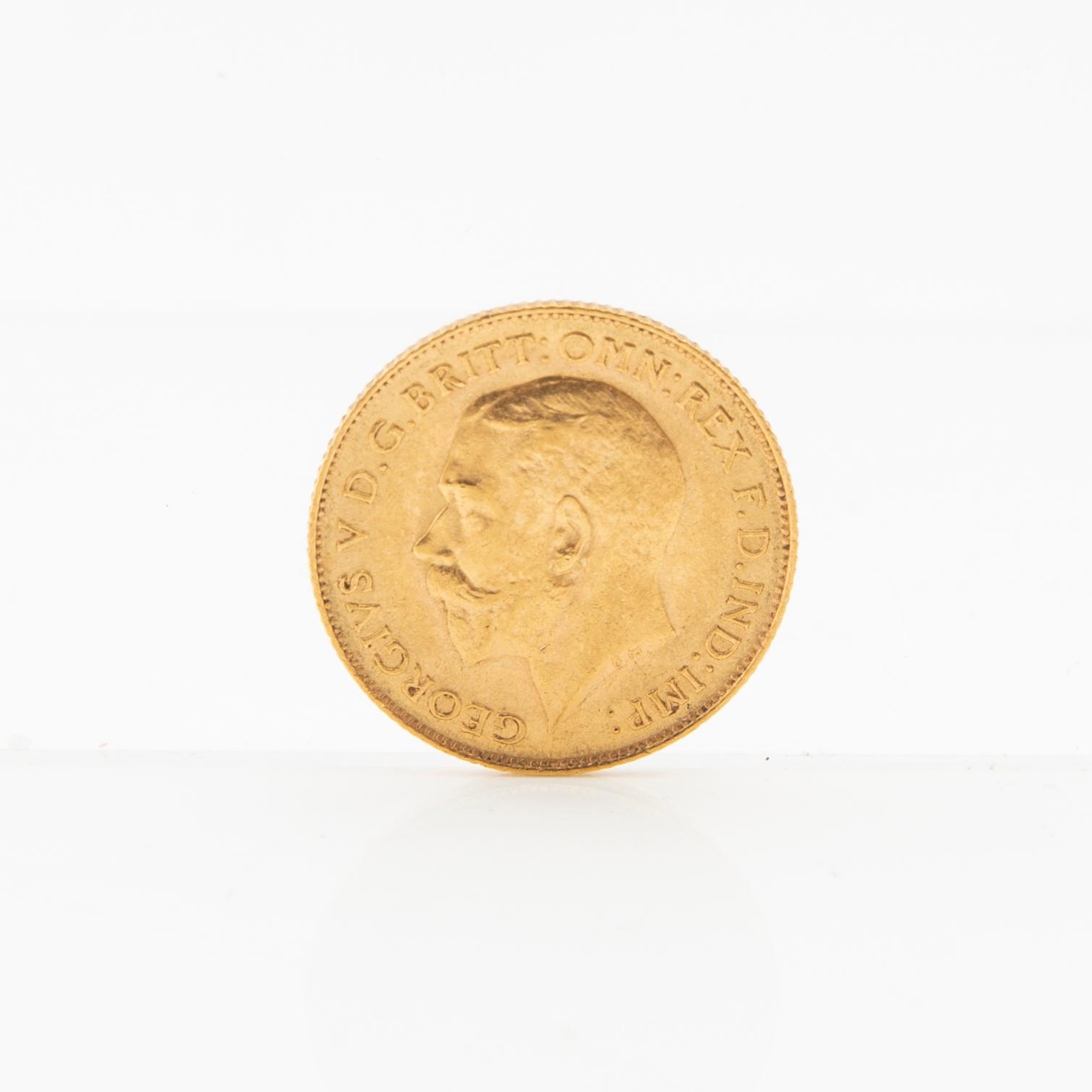Gold coin 1/2 sovereign 1913 Great Britain George V.
