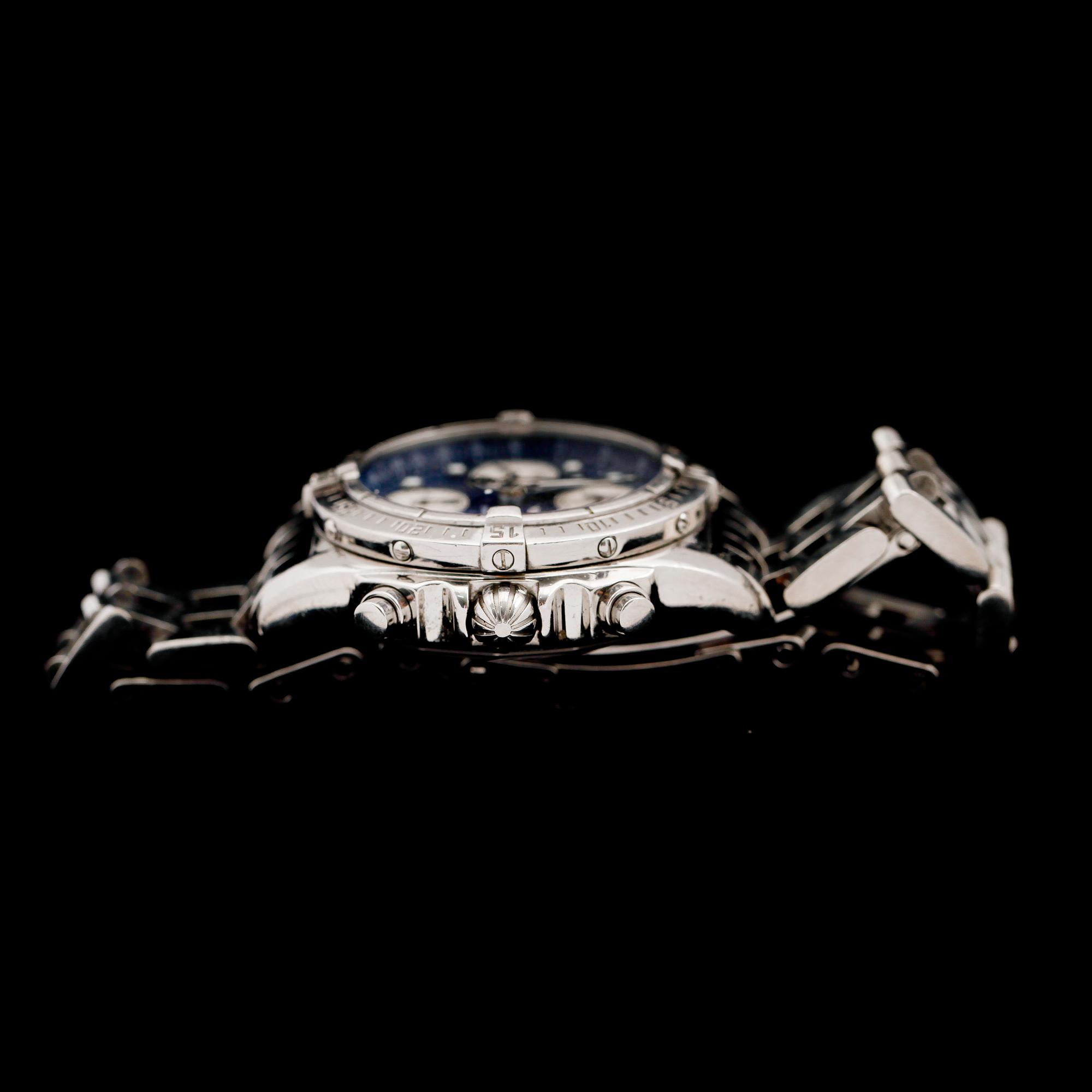 ARMBANDUR, stål, Breitling, Chrono Cockpit, A 13358.