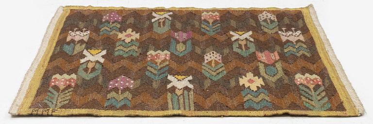 Märta Måås-Fjetterström, a textile, 'Täppan', tapestry weave, c. 66 x 68 cm, signed AB MMF.
