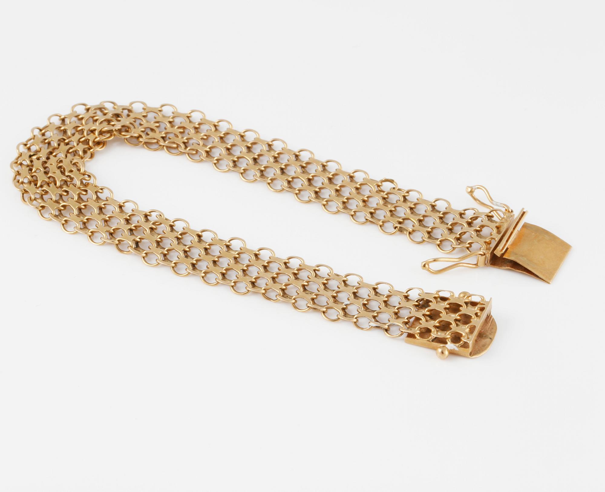 ARMBAND, 18K guld, ÄSA, Stockholm. Vikt 14,3 gram.