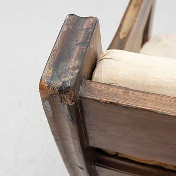 Carl Westman, a stained pine sofa, Sweden ca 1910.